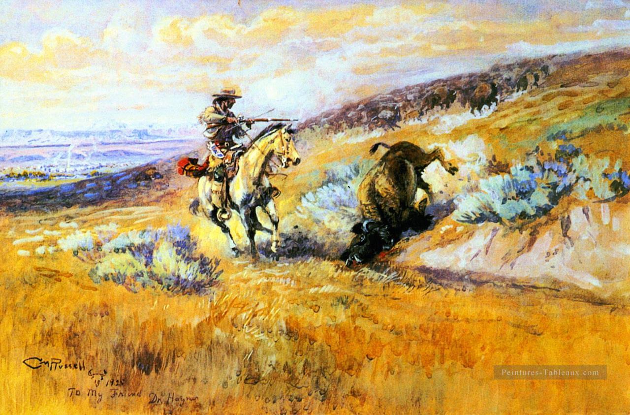 viande pour wagons 1925 Charles Marion Russell Indiana cow boy Peintures à l'huile